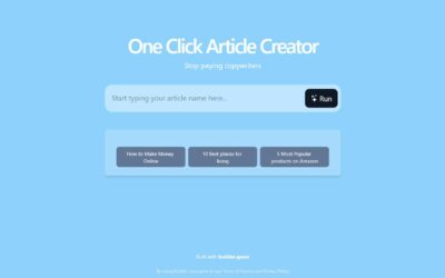 One Click Article Creator