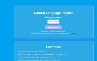 Natural Language Playlist